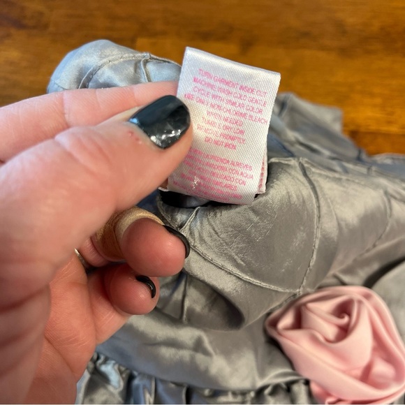 Marmellata Classics kids gray chiffon dress size 3t - Picture 4 of 6